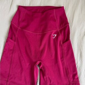 Gymshark Pink Bike Shorts Stretchy Athletic Wear
